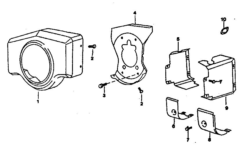 Muffler, Air Guide And Housing Group Diagram and Parts List for 422400-422499 0750-01 Briggs and Stratton Engine
